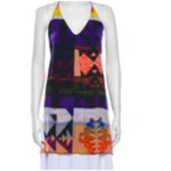 Alice+Olivia silk v neck sleeveless top sz Small - Picture 1 of 6